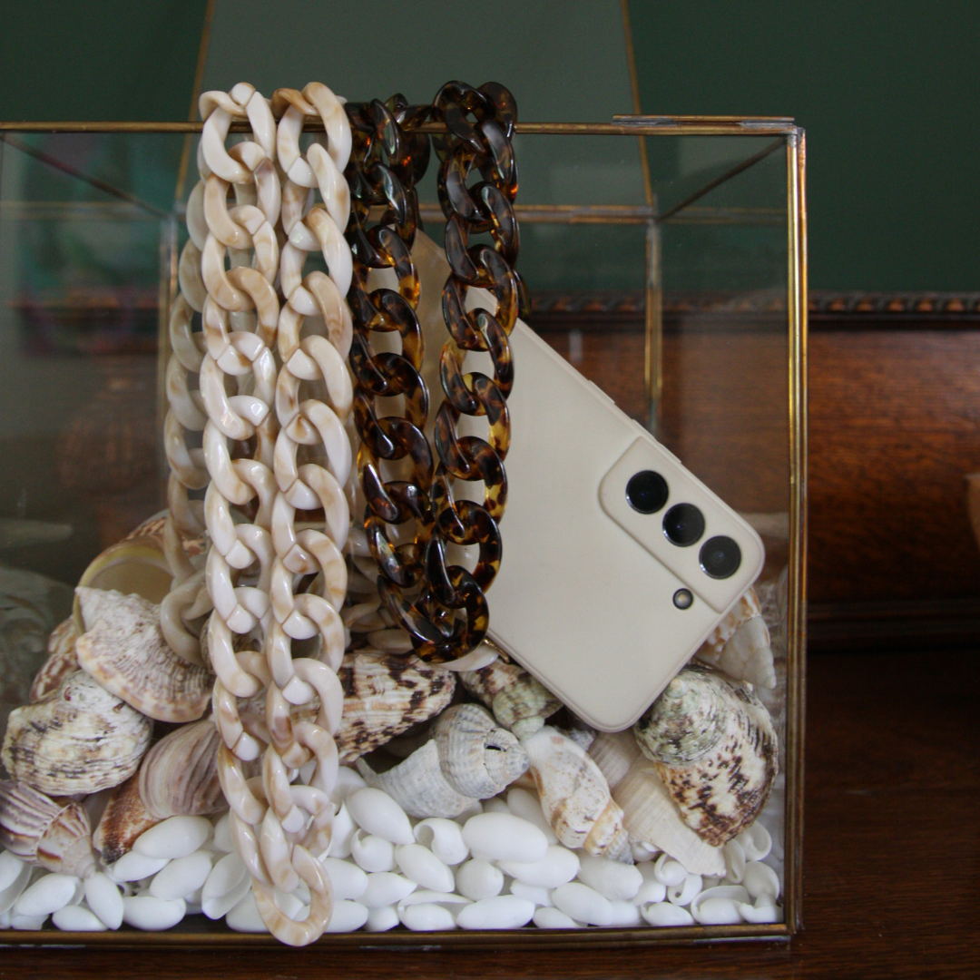 Crossbody Phone Strap - Anti Phone Theft - Long Phone Lanyard ''S&G''  Rosa Marble