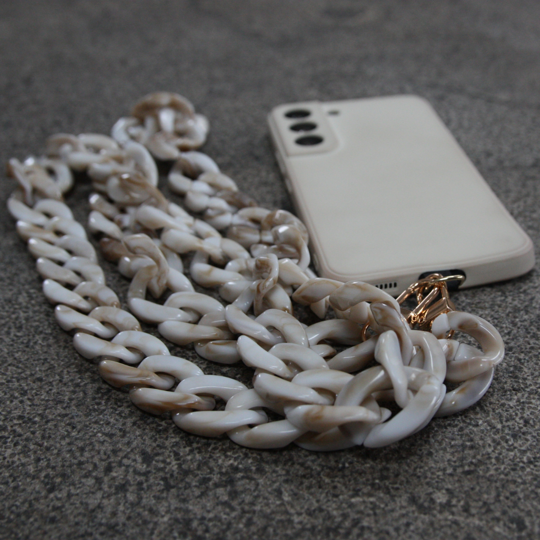 Crossbody Phone Strap - Anti Phone Theft - Long Phone Lanyard ''S&G''  Rosa Marble