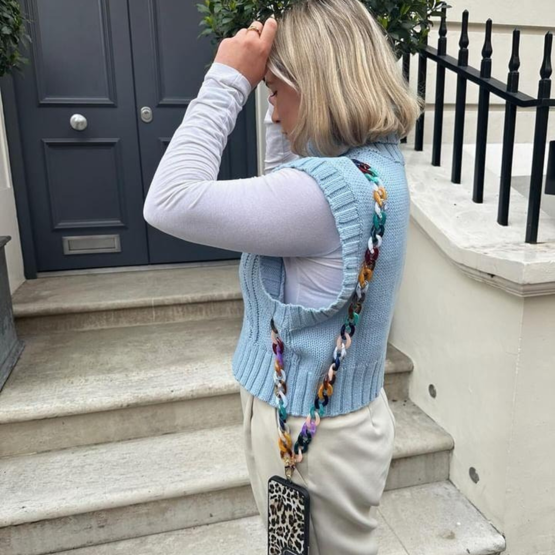 Crossbody Phone Strap - Anti Phone Theft - Long Phone Lanyard '' Rosa Multi